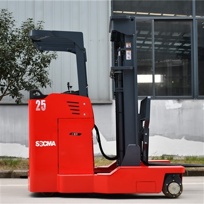 Side Loader Electric Forklift 1500kg 2000kg 3000kg Four Way Reach Stacker Forklift bil-batterija tal-litju